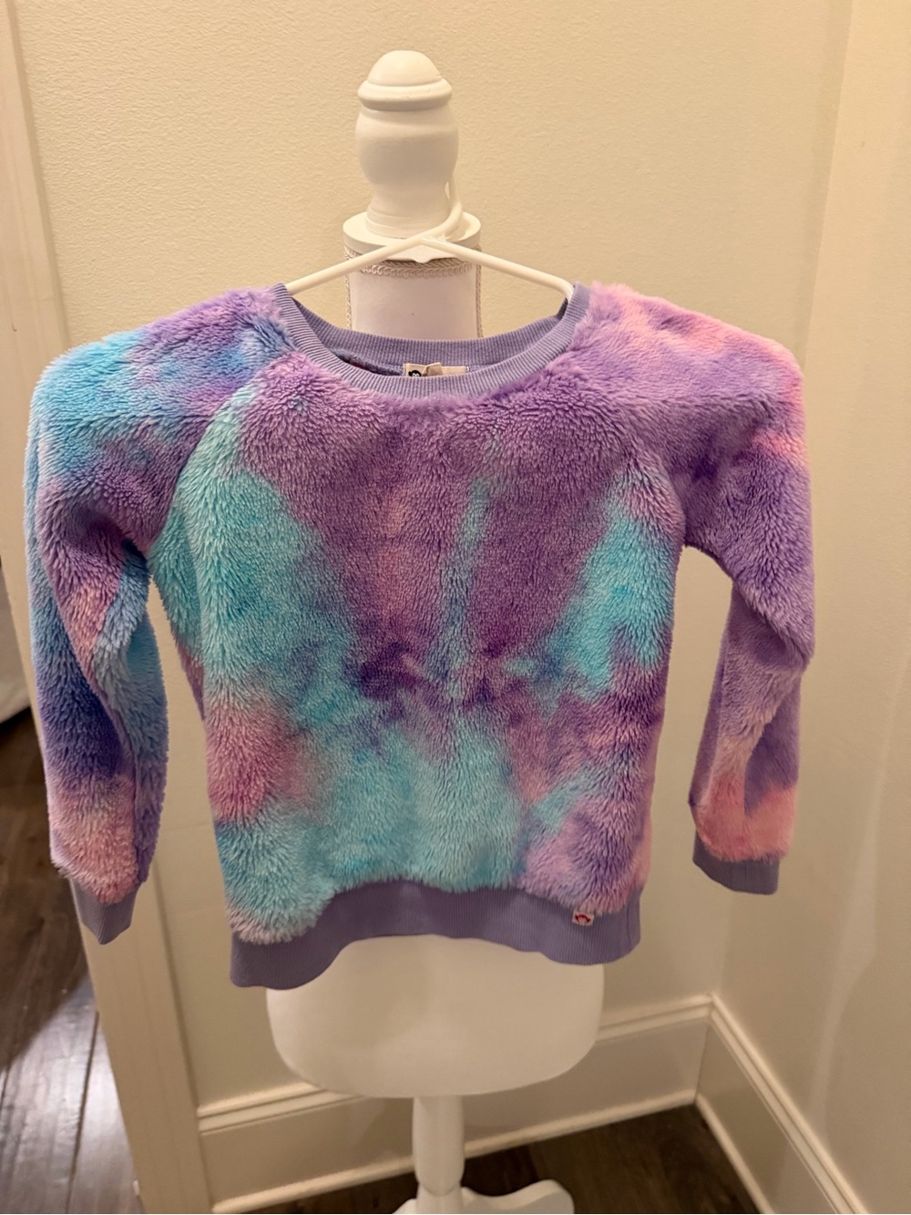 Appaman Plush Tie-Dye Crewneck Sweater - Purple, Blue, Pink